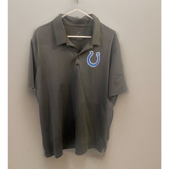 Nike Other - Gray Nike Colts Polo Shirt Dri Fit Size XL